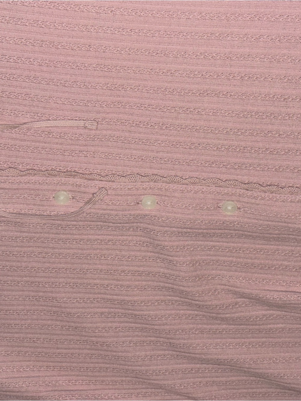 Universal Thread Pink Ribbed Lace-Trim Button Tank - Picture 11 of 11